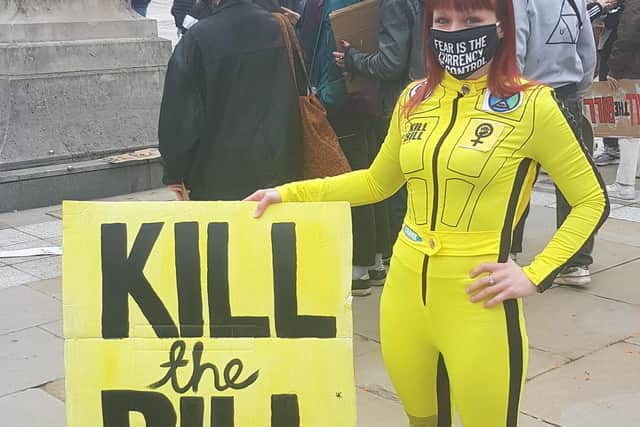 The protests held in Millennium Square on Sunday