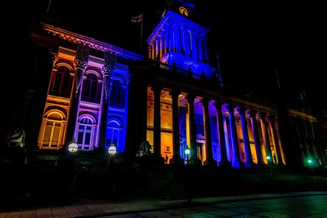Civic buildings will be lit up in yellow throughout the evening to show support to people going through bereavement