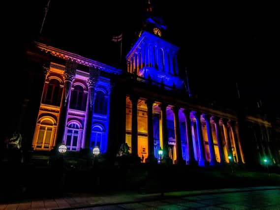 Civic buildings will be lit up in yellow throughout the evening to show support to people going through bereavement