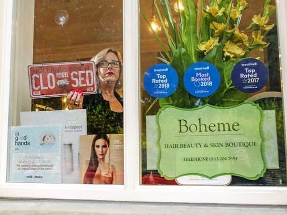 Becky Wendel owns Boheme Hair and Beauty Boutique in Farsley and will not book any appointments until it is confirmed that she can open (photo: Tony Johnson)