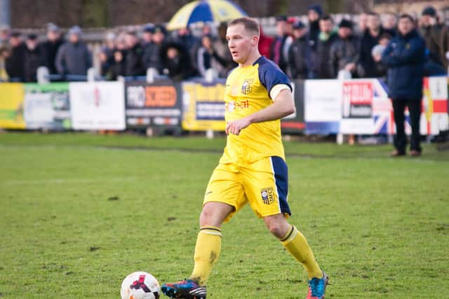 Tom Claisse pictured playing for Tadcaster Albion in 2015
