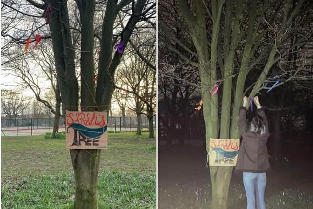 The tree for Sarah Everard on Woodhouse Moor.