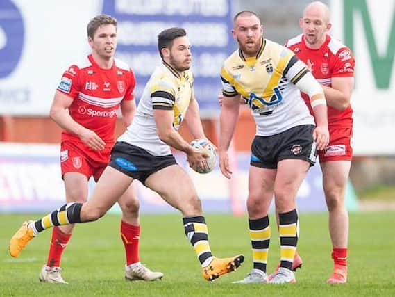 Niall Evalds made his first appearance for Tigers in the pre-season win at Hull KR. Picture by Allan McKenzie/SWpix.com.