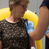 A woman receives a coronavirus jab (Photo: John Cairns/University of Oxford)