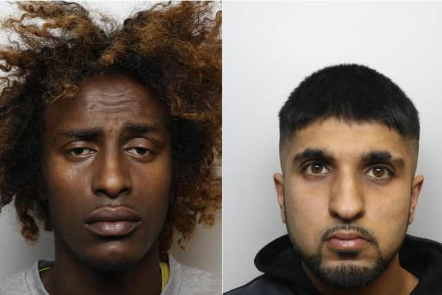 Zakariya Osman (left) was given a 30-year prison sentence and Harris Saqib was given a 20-year sentence for kidnapping a robbing a Leeds university student.