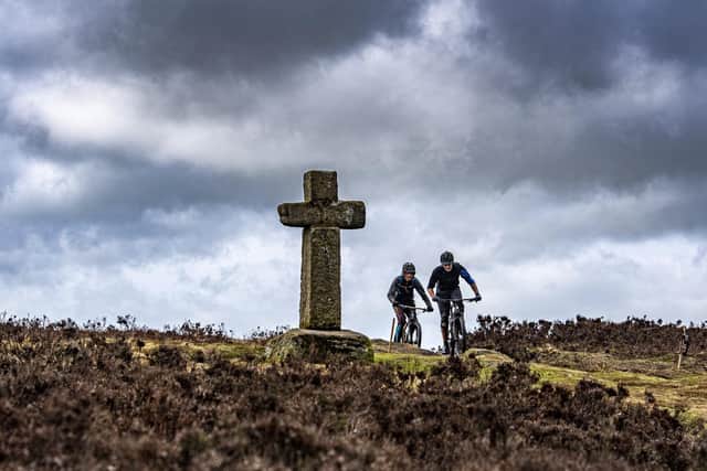 Cyclists out on Ilkley Moor at the weekend.