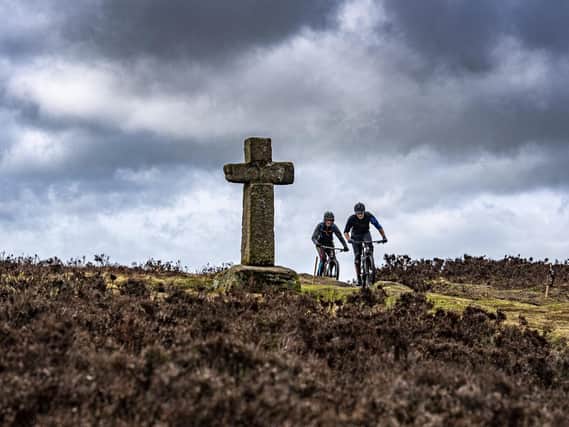 Cyclists out on Ilkley Moor at the weekend.