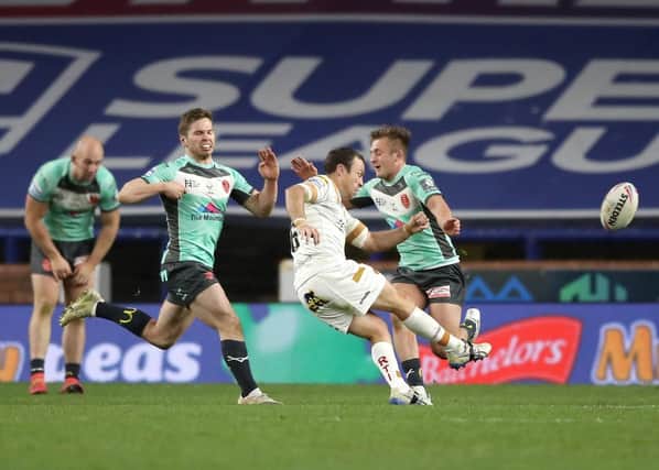 James Maloney’s drop-goal winner for Catalans against Hull KR could become a thing of the past if Super League follows a decision by the Rugby Football League to put golden point on hold for this season. Picture: Martin Rickett/PA Wire.