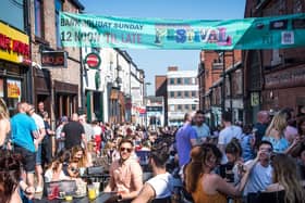 Bars and clubs on Merrion Street have teamed up to create the city's largest outdoor drinking area. Pictured: Last year's festival.