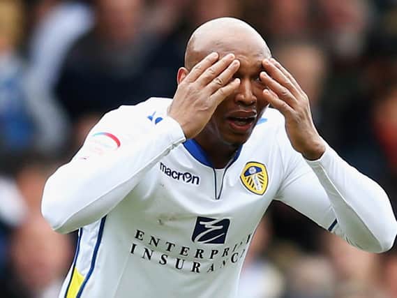 SENT OFF - El-Hadji Diouf was given his marching orders by Graham Scott for a gesture to the Brighton fans during a Championship defeat for Leeds United. Pic: Getty