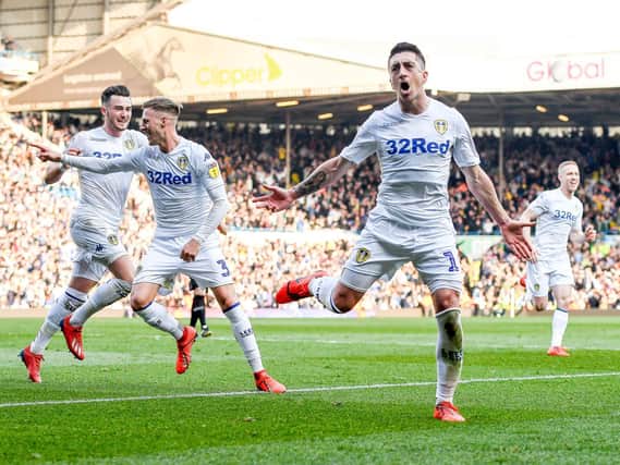 Leeds United playmaker Pablo Hernandez celebrates his winner against Millwall. Pic: Getty
