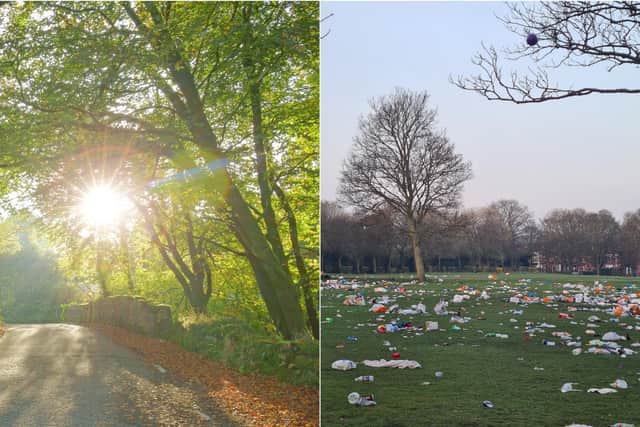 Woodhouse Moor was packed with sun seekers on Tuesday, leaving this litter chaos behind. More sunshine is forecast for Leeds on Wednesday