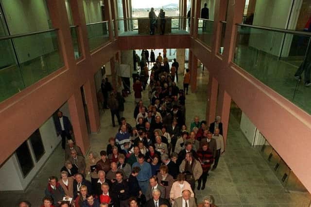 Inside the Royal Armouries when it first opened in March 1996.