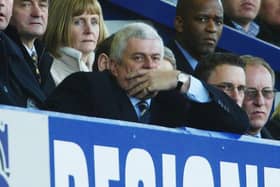 Former Leeds United Peter Ridsdale watches on. Pic: Getty