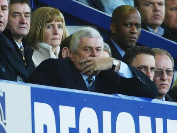Former Leeds United Peter Ridsdale watches on. Pic: Getty