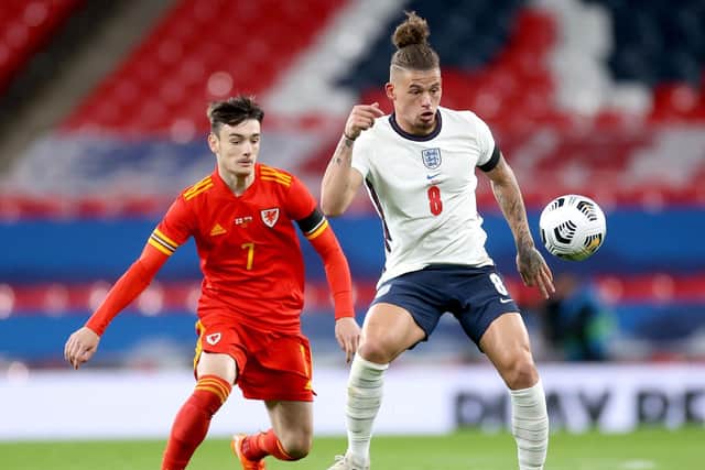 STEP UP - Leeds United midfielder Kalvin Phillips has delighted England boss Gareth Southgate with the way he's handled the step up to international competition. Pic: PA