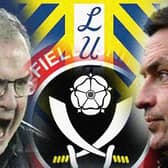 PRESENT AND PAST: Leeds United head coach Marcelo Bielsa, left, and Sheffield United boss Paul Heckingbottom, right. Graphic by Graeme Bandeira.