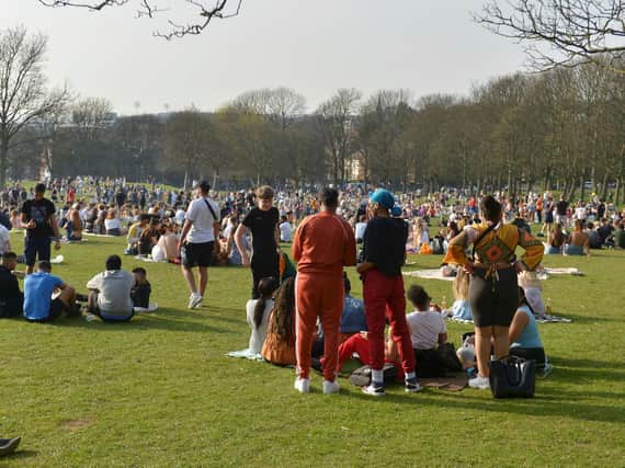 Hundreds of people packed into Woodhouse Moor in Hyde Park again on Wednesday