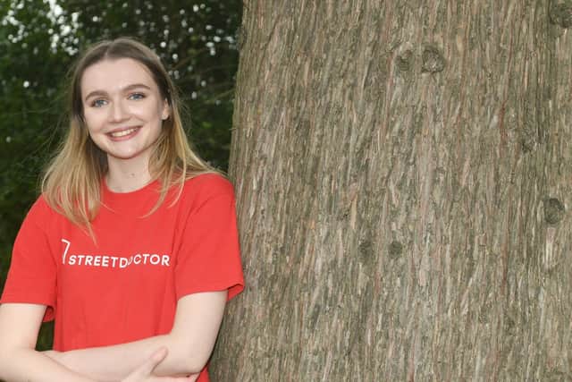Medical student Laura McCormick, 20, teaches young people in Leeds how to save a life if someone is stabbed