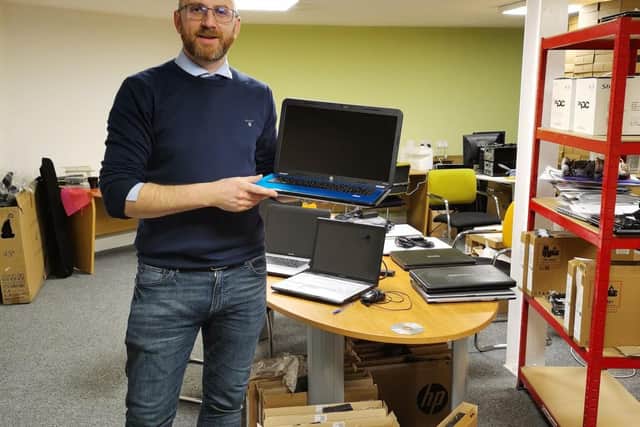 Pudsey residents have rallied behind the cause and donated an array of old laptops and devices which would otherwise not have been usable to Pudsey Computers.