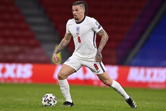 BUSY TIME: Leeds United's Kalvin Phillips in action for England. Picture: Mattia Ozbot/Getty Images.