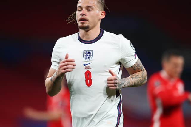 Leeds United midfielder Kalvin Phillips in action for England. Pic: Getty