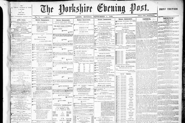Yorkshire Evening Post from 1890.