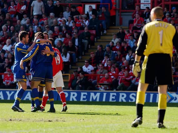 Leeds United celebrate at Charlton Athletic in 2003. Pic: Getty