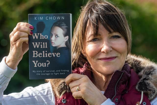 Kim Chown with her new book Who Will Believe You? PICTURE: James Hardisty
