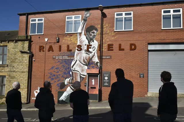 STUNNING: The giant Gary Speed mural in Bramley by artist Claire Bentley-Smith - who is also known as Poshfruit. Picture by Steve Riding.