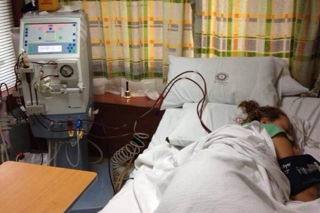 Lauren Pickup pictured in hospital in Nairobi  in 2013