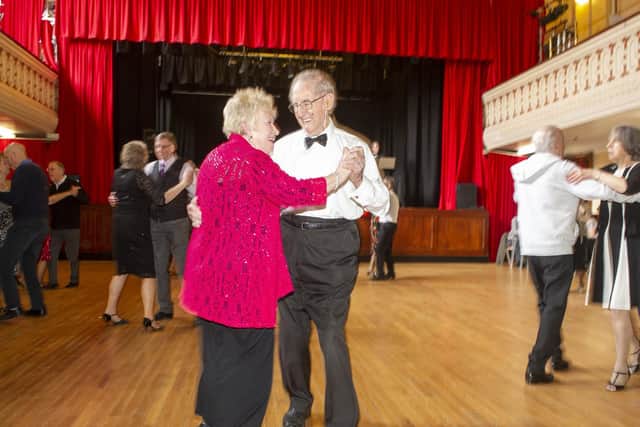 Eric Castle dancing with Barbara Capper at the Morley Town Hall tea dance.