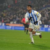 EYEING THE WHITES: Huddersfield Town striker Fraizer Campbell. Picture by Tony Johnson.