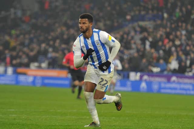 EYEING THE WHITES: Huddersfield Town striker Fraizer Campbell. Picture by Tony Johnson.