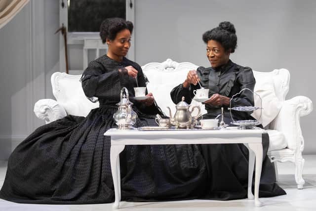 Shannon Hayes and Donna Berlin in The Gift, at the Carriageworks, which comes to Leeds next week. Picture: Ellie Kurttz.