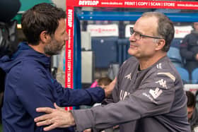 Danny Cowley, left and Marcelo Bielsa have taken very different paths to the Championship (Pic: Bruce Rollinson)