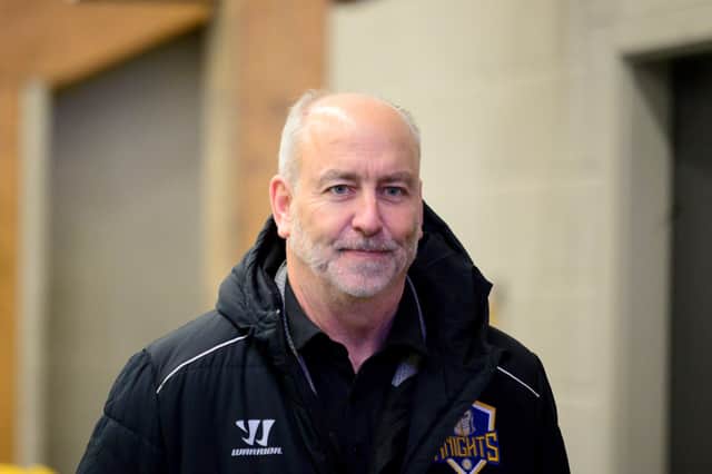 Leeds Knights' head coach, Dave Whistle, was releived to get over the line against Swindon Wildcats Picture: James Hardisty