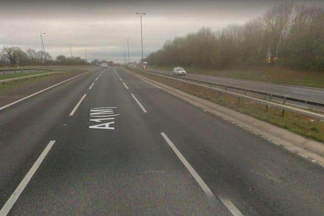 A woman has died after a crash on the A1 (M) at junction 44.