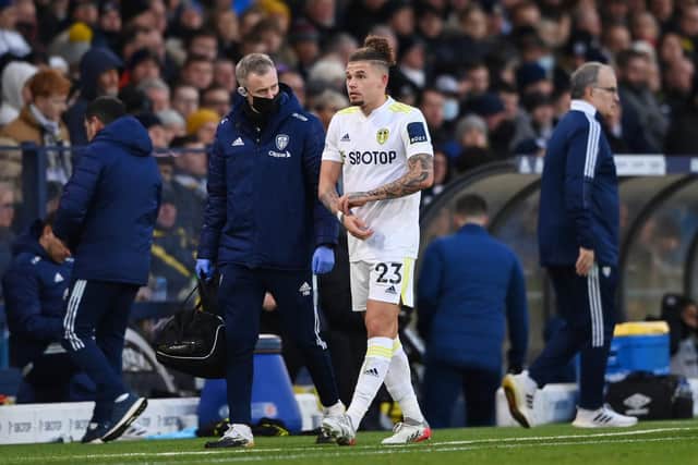 Whites talisman Kalvin Phillips is due to be out of action until March after suffering a hamstring injury against Brentford. Pic: Stu Forster.