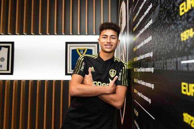 Mateo Joseph Fernandez penned a three-and-a-half year deal with Leeds United on Tuesday. Pic: LUFC.