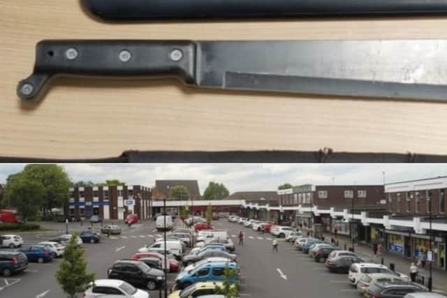 The blade was seized and two youths arrested
cc WYP