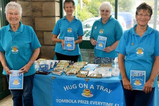 Volunteers manning the Hug On A Tray stand at Morrisons in Yeadon. l to r Edie Bates, Trish Howorth Elaine Shuttleworth and Lesley Noble.