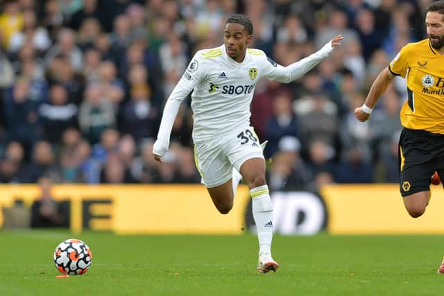 Leeds United winger Crysencio Summerville. Pic: Bruce Rollinson.