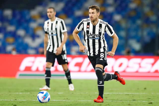 Welsh midfielder Aaron Ramsey in action for Juventus. Pic: Matteo Ciambelli.