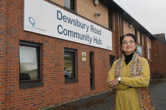Tahira Khan outside the Dewsbury Road Community Hub in Leeds..

Photo: Gary Longbottom