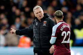 West Ham manager David Moyes gives instructions to Said Benrahma. Pic: Getty