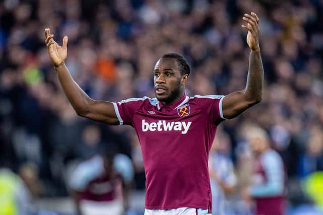 MARKET LEADER: West Ham's top scorer Michail Antonio, above, is the clear favourite to score first in Sunday's FA Cup clash against Leeds United at the London Stadium. Photo by Sebastian Frej/MB Media/Getty Images.