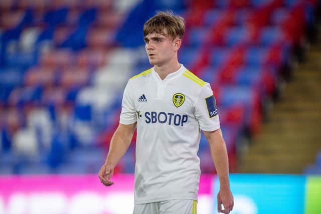DEBUT: For Leeds United youngster Lewis Bate in Sunday's third round FA Cup clash at West Ham. Photo by Sebastian Frej/MB Media/Getty Images.