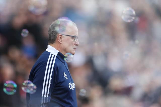 TOUGH DECISION - Marcelo Bielsa said he was asking himself how to weigh up the importance of the FA Cup against the Premier League game at West Ham in a week's time, given the injury crisis at Leeds United. Pic: Getty