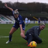 Sarah Danby bagged a hat-trick during Leeds United's 13-0 County Cup win over Bradford Park Avenue. Picture: LUFC